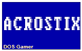 Acrostix DOS Game