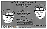 African Desert Campaign DOS Game