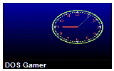 Animated Clock DOS Game