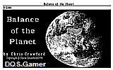 Balance of the Planet DOS Game