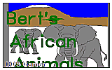 Berts African Animals DOS Game