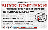 Buick Dimensions DOS Game