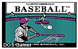Championship Baseball DOS Game