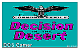 Decision in the Desert DOS Game