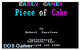Early Games - Piece of Cake DOS Game