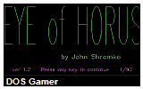 Eye of Horus DOS Game