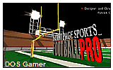 Front Page Sports- Football Pro DOS Game