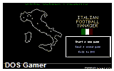Italian Football Manager DOS Game
