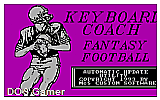 Keyboard Coach Fantasy Football DOS Game