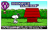 Snoopys Game Club DOS Game