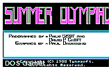 Summer Olympiad DOS Game